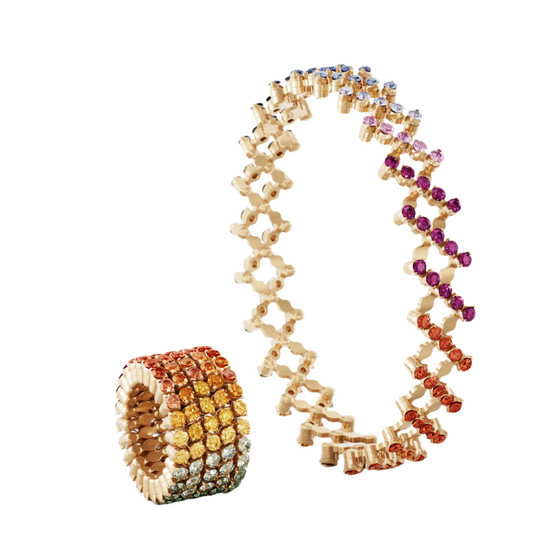 Special Match Rainbow Ring-Bracelet