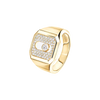 Move Joaillerie Pavé Signet Ring Yellow Gold Diamond Ring
