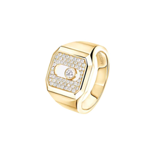  Chevalière pavée Move Joaillerie Bague Diamant Or Jaune