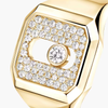 Move Joaillerie Pavé Signet Ring Yellow Gold Diamond Ring