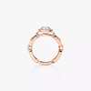 Bague solitaire Move Link, grand modèle Solitaire diamant en or rose Move Link 0,70ct