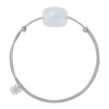 Bracelet, Rainbow Moonstone, Grey Mouse Cord