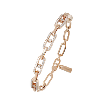  Pink Gold Diamond Bracelet Move Link Multi