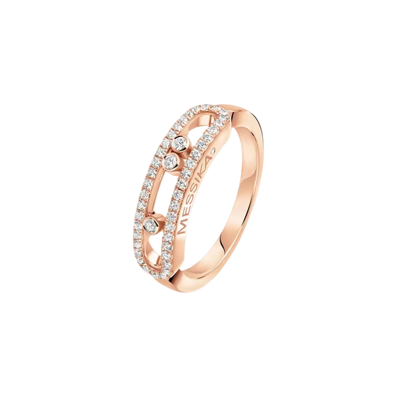 Baby Move Pavé Pink Gold Diamond Ring