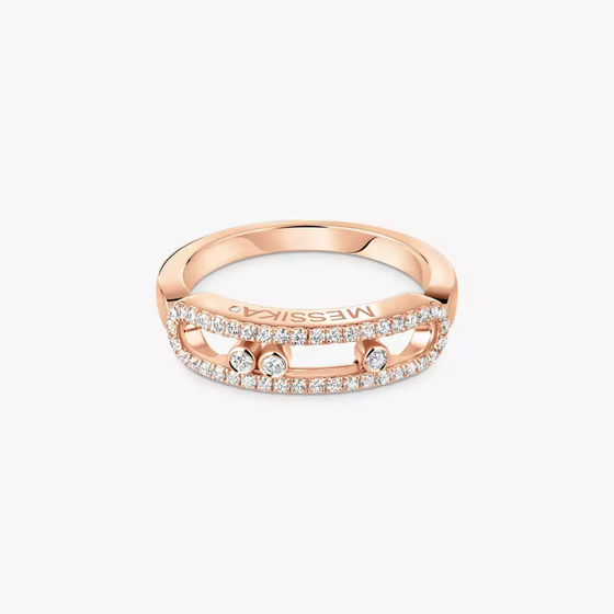 Baby Move Pavé Pink Gold Diamond Ring