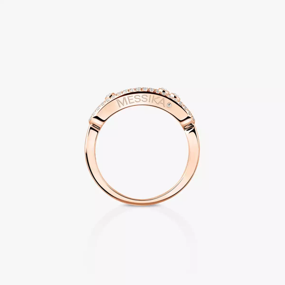 Baby Move Pavé Pink Gold Diamond Ring