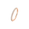 Gatsby wedding band, medium model Pink gold wedding diamond ring Gatsby