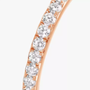 Gatsby wedding band, medium model Pink gold wedding diamond ring Gatsby