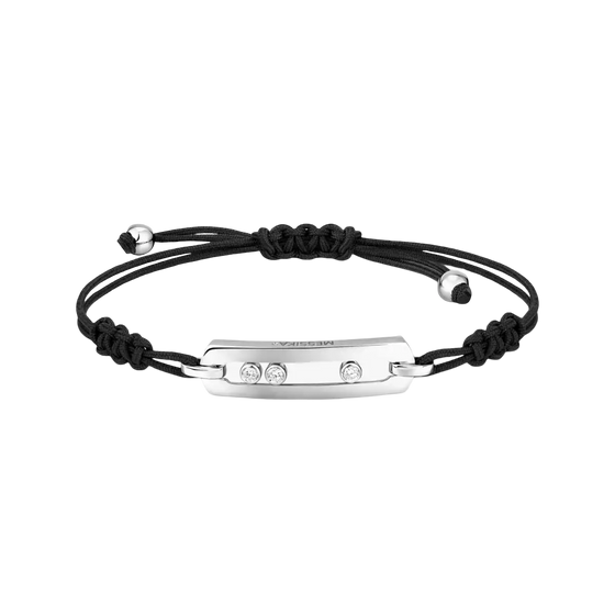 Move Cord L White Gold Diamond Bracelet