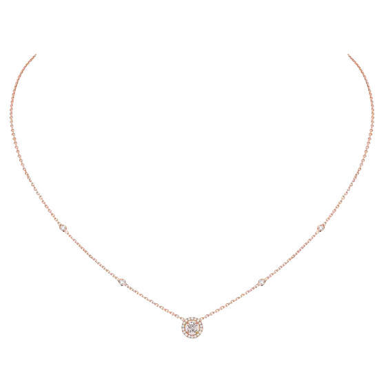 Joy 0.20ct Pink Gold Diamond Necklace
