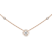  Pink Gold Diamond Necklace Joy Round Diamond 0.20ct