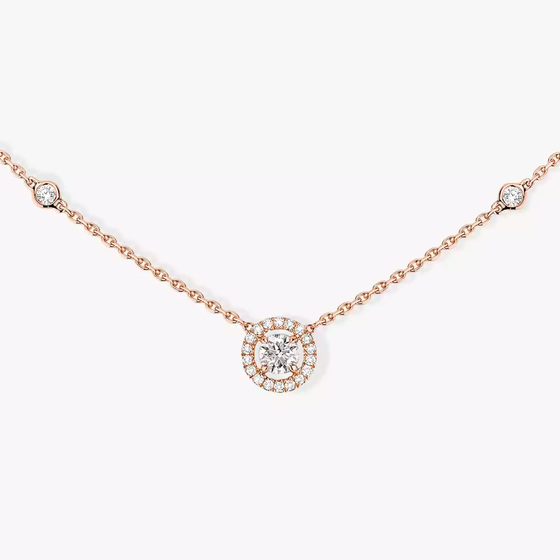 Joy 0.20ct Pink Gold Diamond Necklace