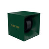 Remontoir pour une montre vert avec une personnalisation dorée NEUCH'. Remontoir Startbox SwissKubik. Reference: SK01.STB.002 NEUCH'