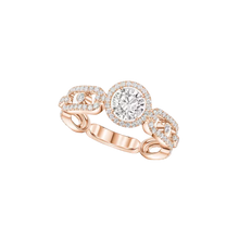  Solitaire Move Link 0,50ct Bague Diamant Or Rose
