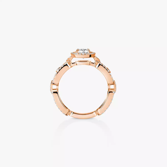Move Link Solitaire 0.50ct Pink Gold Diamond Ring