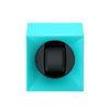 Remontoir pour une montre avec une finition bleue turquoise. Remontoir Startbox SwissKubik. Reference: SK01.STB.012