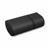 Etui de voyage en cuir extérieur noir et intérieur bleu pour une montre avec remontoir intégré. Etui de voyage SwissKubik travelbox. Reference: SK01.TB.003
