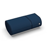 Etui de voyage en tissu bleu marine pour une montre avec remontoir intégré. Etui de voyage SwissKubik travelbox. Reference:  SK01.TB.001