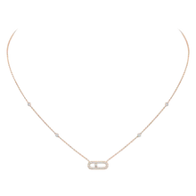  Move Uno Pavé Pink Gold Diamond Necklace