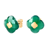 Puces, Agate Verte, Or Jaune