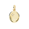 Pendentif Sceau Or Jaune Et Diamant Blanc