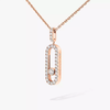 Move Uno pavé pendant necklace, large model