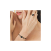 Bracelet Aurore Cordon Noir Onyx Coussin + Diamants Or Rose