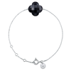 Bracelet, Onyx, Or Blanc