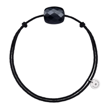  Bracelet, Onyx, Black Cord