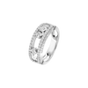 Bague Move Classique pavée, grand modèle Bague diamant Move pavée en or blanc 18 carats