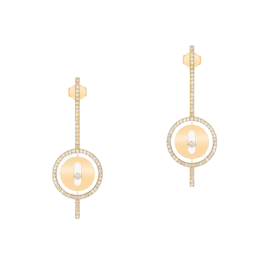 Lucky Move Arrow Yellow Gold Diamond Earrings