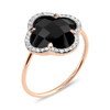Ring, Onyx, Diamonds, Rose Gold