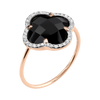 Ring, Onyx, Diamonds, Rose Gold