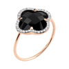 Ring, Onyx, Diamonds, Rose Gold