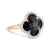 Ring, Onyx, Diamonds, Rose Gold