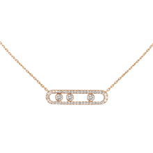  Pink Gold Diamond Necklace Move Pavé