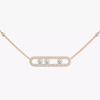 Collier pavé Move Collier Diamant Or Rose