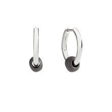  Pepita Hoop Earrings Silver & Titanium