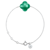 Bracelet, Green Agate, White Gold