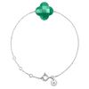 Bracelet, Green Agate, White Gold