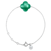 Bracelet, Green Agate, White Gold