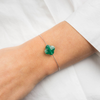 Bracelet, Green Agate, White Gold