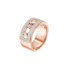 Bague Move Noa pavée, grand modèle