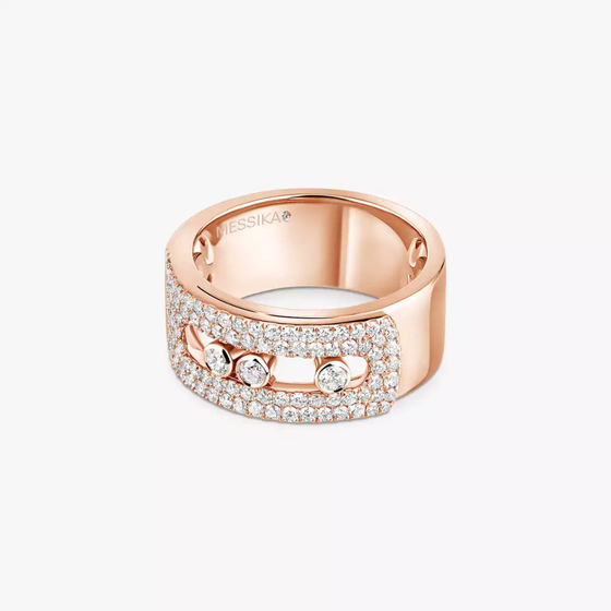 Move Noa LM Pavé Pink Gold Diamond Ring
