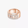 Bague Move Noa pavée, grand modèle
