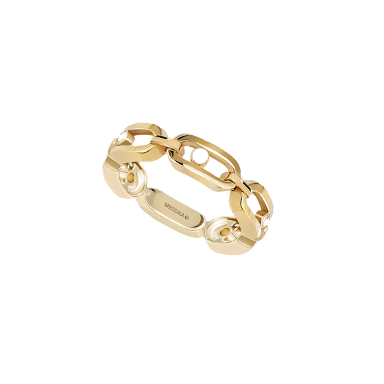Yellow Gold Diamond Ring Move Link Multi