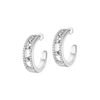 Move Pavé Hoop White Gold Diamond Earrings