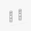 Move Pavé Hoop White Gold Diamond Earrings