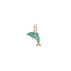 Rose Gold & Enamel Dolphin Charm