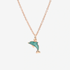 Rose Gold & Enamel Dolphin Charm